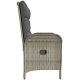  Nagibna vrtna klupa s jastucima 107 cm od poliratana siva | Eponuda.com