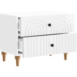  Noćni ormar s ladicama Bijela visokog sjaja 62 x 34,5 x 48 cm | shoptok.hr