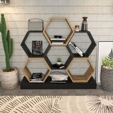 Woody Fashion polica za knjige cicek black oak
