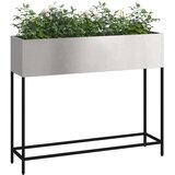  Povišeni Vrtni Planter Srebrno 100 x 26 x 82 cm | shoptok.hr