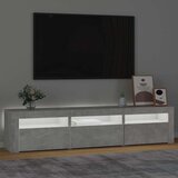 TV ormarić s LED svjetlima siva boja betona 180x35x40 cm | shoptok.hr