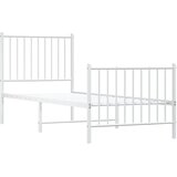  Metalni okvir kreveta uzglavlje i podnožje bijeli 80x200 cm | shoptok.hr