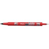 Pilot marker z dvojno konico, rdeč | Shoptok.si