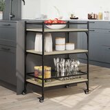  Kuhinjska kolica boja hrasta 65x40x86,5 cm konstruirano drvo | shoptok.hr