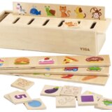 Viga drvena edukativna sorter igra životinje voće povrće Montessori | shoptok.hr