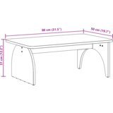  Stolić za kavu Voštano smeđa 80 x 50 x 31 cm Čvrsta borova drva | shoptok.hr