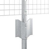  Zavarena žičana ograda sa 44 U stupova Siva 0.4x100 m Čelik | shoptok.hr