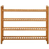 vidaXL stalak za obuću s 4 police 100x27x80 cm od masivne hrastovine | shoptok.hr
