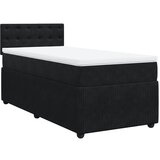 Maison Chic Box spring postelja - Vzmetna postelja z vzmetnico črn 90x190 cm žamet SL11821, (21883589) Cene