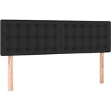  s oprugama i madracem crni 140 x 190 cm od umjetne kože | shoptok.hr
