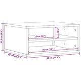 vidaXL Stalak za pisač bijeli 49 x 40 x 22,5 cm od konstruiranog drva | shoptok.hr