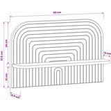  Zidna polica 2 kom. Crna 60 x 13.5 x 37.5 cm Prerađeno drvo Slike
