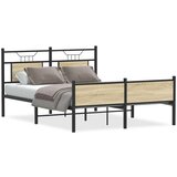 Maison Chic Posteljni okvir - Dvoposteljna postelja - Zakonska postelja brez vzmetnice hrast 137x190 cm inženirski les-J11963, (21767069) | Shoptok.si