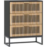  Komoda crna 60 x 30 x 75 cm od konstruiranog drva | shoptok.hr