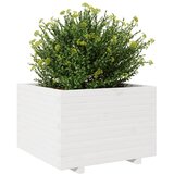 Vrtna sadilica bijela 70x70x49,5 cm od masivne borovine | shoptok.hr