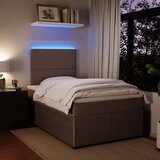 vidaXL Krevet s oprugama i madracem svjetlosivi 120x190 cm baršunasti | shoptok.hr