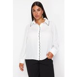 Trendyol Curve White Embroidery Detailed Woven Shirt | Eponuda.ba