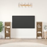 vidaXL Set TV komoda 2 pcs Umjetnička hrastovina 107 x 35 x 37 cm | shoptok.hr