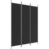 Sobna pregrada s 3 panela crna 150 x 200 cm od tkanine | Eponuda.com