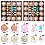  Set božićnih kuglica 88 kom. - RuŴićasta/zlatna/smeđa/tirkizna | shoptok.hr
