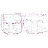  3-dijelni set vrtnih sofa od masivne borovine s jastucima | shoptok.hr