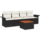  Sjedeća garnitura za vrt 5 kom. 4-Broj sjedala Crna i Krema 251 x 62 x 69 cm | shoptok.hr