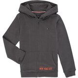 Tommy Hilfiger Puloverji NYC PRINT ZIPTHROUGH HOODIE Siva Cene