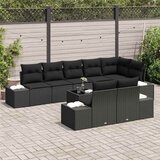  Sjedeća garnitura za vrt 9 kom. Crna poliratan 227 x 62 x 69 cm | shoptok.hr