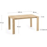 Kave Home Vrtna miza 90x160 cm Victoire – | Shoptok.si