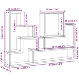 vidaXL Zidna polica siva boja betona 96x12x64 cm konstruirano drvo | shoptok.hr