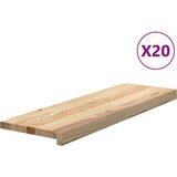  Podloge za stopnice 20 kosov 80x25x2 cm trdna hrastovina | Shoptok.si