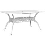  Vrtni stol bijeli 150 x 90 x 72 cm od lijevanog aluminija | shoptok.hr