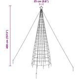 vidaXL LED božićno drvce s 800 LED svjetlima Plava 400 cm Željezo | shoptok.hr