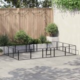  Ograda za pse sa 16 ploča od čelika 60 x 80 cm crna | shoptok.hr