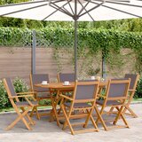 Maison Chic Zložljivi Vrtni Stoli - Stol za vrti 6 kosov antracit blago in trden les JS3004, (21875686) | Shoptok.si