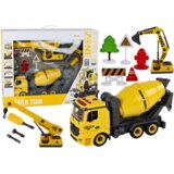 Lean Toys 3 u 1 građevinski kamion DIY – bager, dizalica i miješalica za beton sa svjetlom i zvukom | shoptok.hr