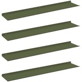  Lebdeća polica 4 pcs Maslinasto zelena 100 x 18 x 2,5 cm Čelik | shoptok.hr