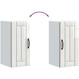 vidaXL Kuhinjska stenska omarica Lucca visok sijaj bela inženirski les | Shoptok.si