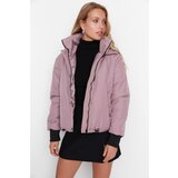 Trendyol Lilac Wide Cut Oversize Hooded Zipper Down Jacket Cene
