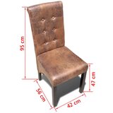  Jedilni stoli 4 kosi rjavo umetno usnje | Shoptok.si
