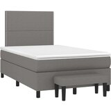  Krevet box spring s madracem tamnosivi 120 x 190 cm tkanina | shoptok.hr