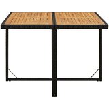  9-dijelni vrtni blagovaonski set s jastucima crni od poliratana Crna 109 cm table length | shoptok.hr