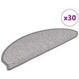 vidaXL Samolepilne preproge za stopnice Sisal-Look 30 kosov Platina | Shoptok.si
