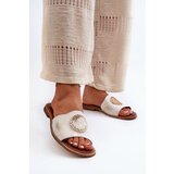 Zazoo 2938 Leather Flat Sandals With Gold Embellishment Distressed | Shoptok.si