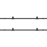 vidaXL Komplet opreme za drsna vrata 213 cm jeklo črne barve | Shoptok.si