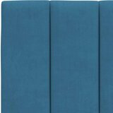  Okvir za krevet s uzglavljem plavi 140 x 190 cm baršunasti | shoptok.hr