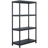  Stalci za pohranu 5 kom crni 60 x 30 x 138 cm plastični - 60 x 30 x 138 cm 1 5 | shoptok.hr