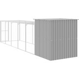  Kavez za kokoši s igralištem svjetlosivi 165x659x181 cm čelični | shoptok.hr