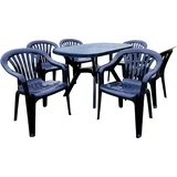 IMMOSPLAST Baštenski set Classic, Sto + 6 stolica, Teget