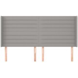  Uzglavlje s ušima svjetlosivo 163x16x118/128 cm od tkanine | Eponuda.com